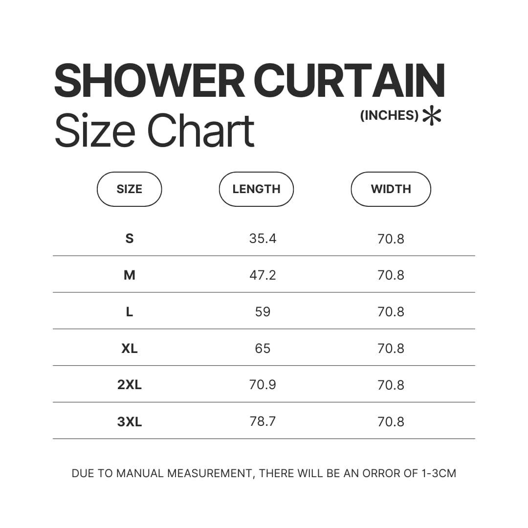 Shower Curtain Size Chart - Danganronpa Shop