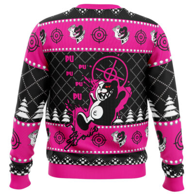 Monokuma Despair Danganronpa Ugly Christmas Sweater BACK mockup - Danganronpa Shop